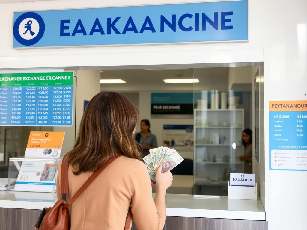 persona realizando operaciones de cambio de dolares de manrea segura en argentina